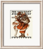 Hug from Santa, c.1925 Framed Giclee Print by Joseph Christian Leyendecker