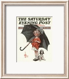 April Showers, c.1914 Lámina giclée enmarcada por Joseph Christian Leyendecker