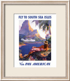 South Sea Isles via Pan Am Estampe encadrée par Paul George Lawler