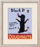 Black Dog Doughnuts Affiches par Ken Bailey