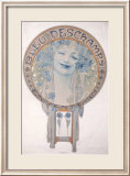 Bleu Deschamps Framed Giclee Print by Alphonse Mucha