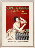 Sopas Garriga, Barcelona Lámina giclée enmarcada por Leonetto Cappiello