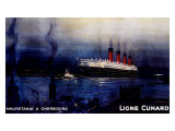 Cunard Mauretania reproduction procédé giclée par Kenneth Shoesmith