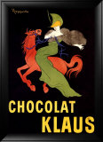 Chocolat Klaus Estampe encadrée par Leonetto Cappiello