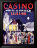 Casino suisse de Lausanne Estampe encadrée par Jacomo 