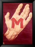 Red M Hand Lámina giclée enmarcada por Frank Mason
