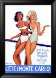 Sommer in Monte Carlo Gerahmter Giclée-Druck von Jean-Gabriel Domergue