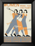 WWII, Womens Victory Homefront Lámina giclée enmarcada WWII, Womens Victory Homefront Lámina giclée enmarcada