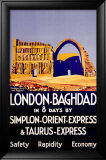 Simplon Orient Express, Baghdad, Iraq Indrammet giclee-tryk