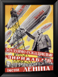 Lenin with Dirigibles Lámina giclée enmarcada Lenin with Dirigibles Lámina giclée enmarcada