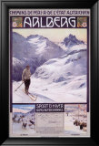 Arlberg Alpine Snow Ski Lámina giclée enmarcada