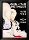 Casino de Paris, Mistinguett Lámina giclée enmarcada