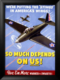 WWII, So Much Depends on Us! Lámina giclée enmarcada