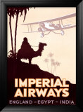 Imperial Airways England Egypt India Lámina giclée enmarcada por Peckham
