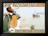 Red Star Line Estampe encadrée par Henri Cassiers