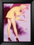 Pin-Up Girl: Sexy Umbrella Estampe encadrée par Earl Moran