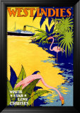 White Star Ocean Lines, West Indies Lámina giclée enmarcada White Star Ocean Lines, West Indies Lámina giclée enmarcada