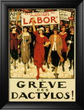 Womens Labor Force, Greve des Dactylos Lámina giclée enmarcada Womens Labor Force, Greve des Dactylos Lámina giclée enmarcada