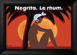 Negrita Le Rhum Estampe encadrée par Bernard Villemot