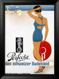 Perfecta Swimwear Beach Framed Giclee Print