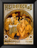 Heidsieck Framed Giclee Print by Alphonse Mucha
