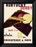 Kentucky Derby Horse Racing Poster Lámina giclée enmarcada Kentucky Derby Horse Racing Poster Lámina giclée enmarcada