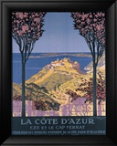 Cote d'Azur Cap Ferrat Estampe encadrée par George Dorival