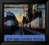 New York Central System, Along the Water Level Route Estampe encadrée par Leslie Ragan