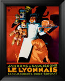 Saucisson le Lyonnais Estampe encadrée par Henry Le Monnier