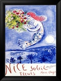Nice, Soleil, Fleurs Estampe encadrée