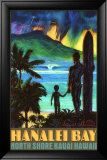 Hanalei Bay North Shore Kauai Framed Giclee Print by Rick Sharp