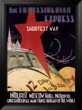 Trans-Siberian Express Lámina giclée enmarcada