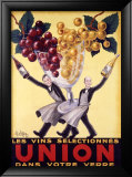 Les Vins Selectionnes Union Gerahmter Giclée-Druck von Robys (Robert Wolff) 