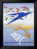 British BOAC Airline Lámina giclée enmarcada