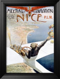Meeting Aviation Innrammet Giclee-trykk av Charles Leonce Brosse