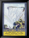 Cunard Line, Victoria Falls, 1931 Lámina giclée enmarcada por W. G. Bevington Cunard Line, Victoria Falls, 1931 Lámina giclée enmarcada por W. G. Bevington