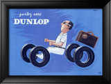 Dunlop Tires Estampe encadrée par Raymond Savignac