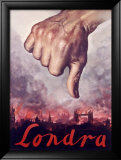 Londra, Italian Fascist Propaganda Oprawiona reprodukcja giclee