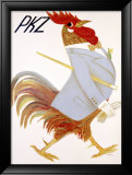 PKZ, Rooster Lámina giclée enmarcada por Carigiet Alois PKZ, Rooster Lámina giclée enmarcada por Carigiet Alois