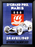 2e Grand Prix de Paris Estampe encadrée par Geo Ham