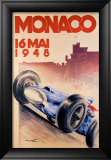Grand Prix de Monaco, 1948 Estampe encadrée par George Mattei