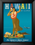 Hawaï en clipper Estampe encadrée par Atherton 