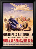Reunión del Gran premio automovilístico Lámina giclée enmarcada por Geo Ham Reunión del Gran premio automovilístico Lámina giclée enmarcada por Geo Ham