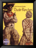 Santa Fe Railroad, Southwestern Dude Ranches Lámina giclée enmarcada Santa Fe Railroad, Southwestern Dude Ranches Lámina giclée enmarcada