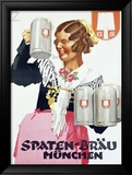 Spaten Brau Framed Giclee Print by Ludwig Hohlwein