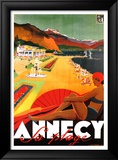 Annecy La Plage Affiche par Robert Falcucci