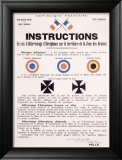WWI, Aircraft Instruction Lámina giclée enmarcada WWI, Aircraft Instruction Lámina giclée enmarcada