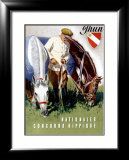 Thun, Nationaler Concours Hippique Lámina giclée enmarcada por Iwan E. Hugentobler