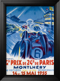 Grand Prix de Montlhery Estampe encadrée par Geo Ham