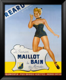 Reard le Premier Maillot de Bain Framed Giclee Print